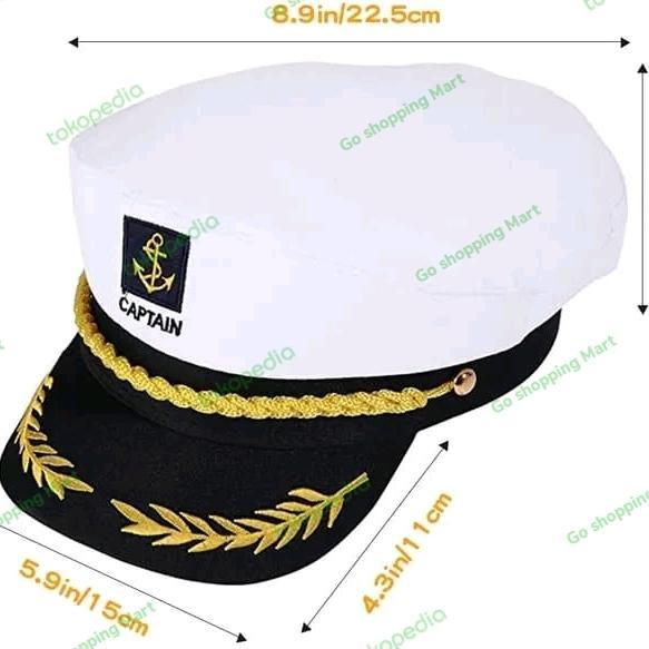 Terlaris Topi Pelaut Bahan Katun  Warna Putih Untuk Pria Dan Wanita - Aksara