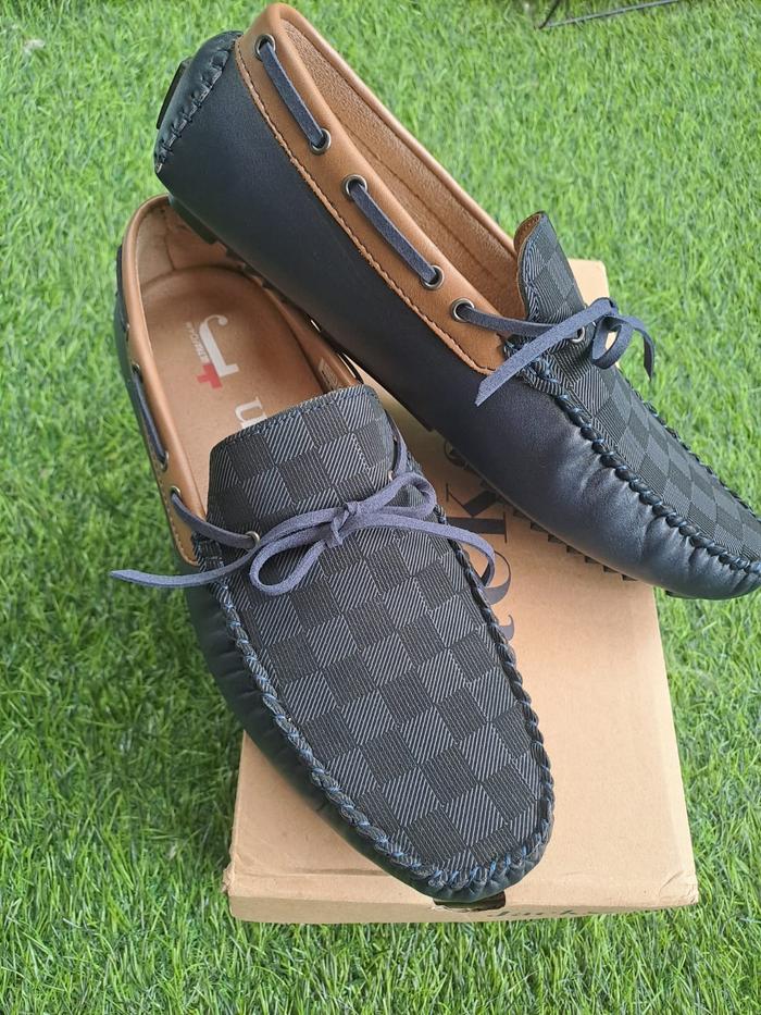 Sepatu Moccasin Pria Jackson 5 Navy - 39