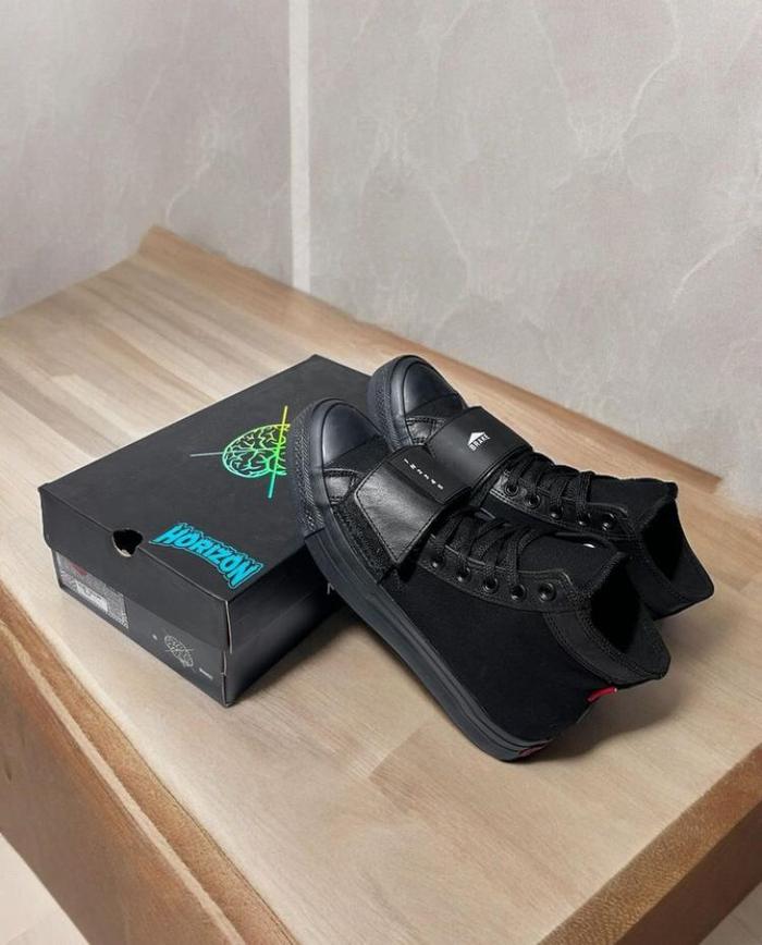 Sepatu Lokal Pride No Brand Bikers Hi Bw dan All Black Sneakers Sekolah sepatu  nobrands