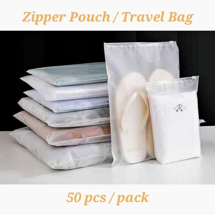 Plastik Ziplock Bag / Zipper bag POTRAIT DOFF / Travel Pouch 50 lembar
