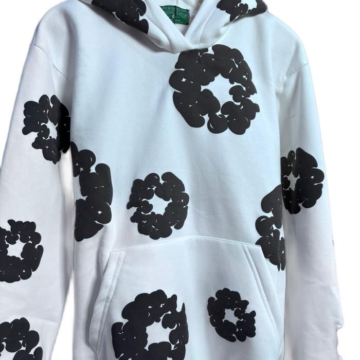 HOODIE DENIM TEARS PUTIH HITAM