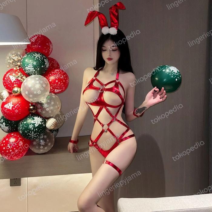 Lingerie sexy cosplay kostum bodysuit leather latex import