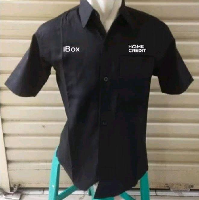 Kemeja iBox HOME CREDIT lengan pendek hitam kemeja iBox HOME CREDIT lengan pendek hitam BUMN untuk I