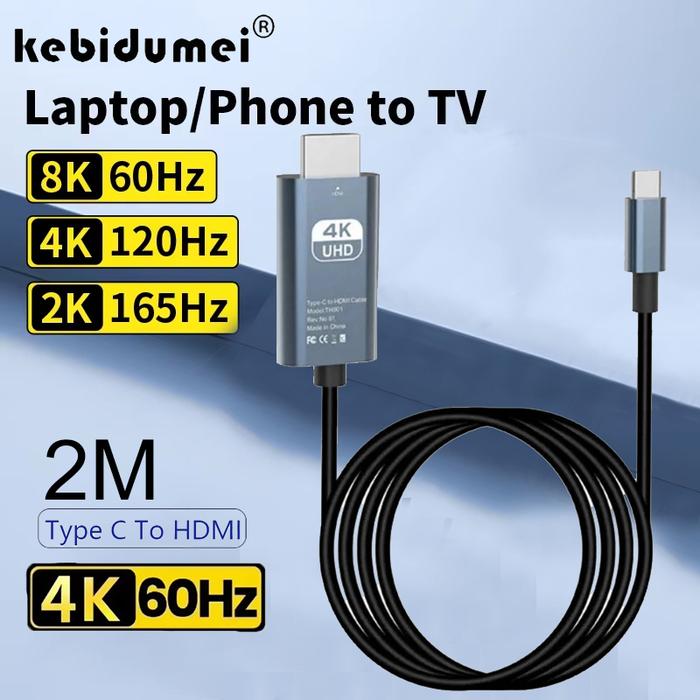 4K USB C to HDMI Adapter 4K 60Hz/2K 165Hz Type C Thunderbolt 4 to HDMI Converter Hub for Laptop PC P