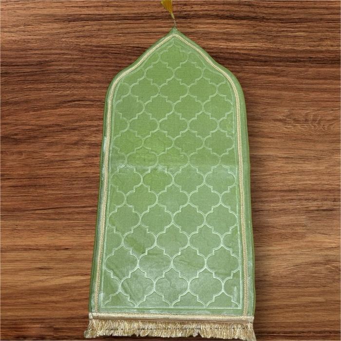 KUBAH MEDI SAGE Abu Muda Light Blue Pink Sejadah Kubah Polos Medium 50 x 100cm Lembut Halus Nyaman A