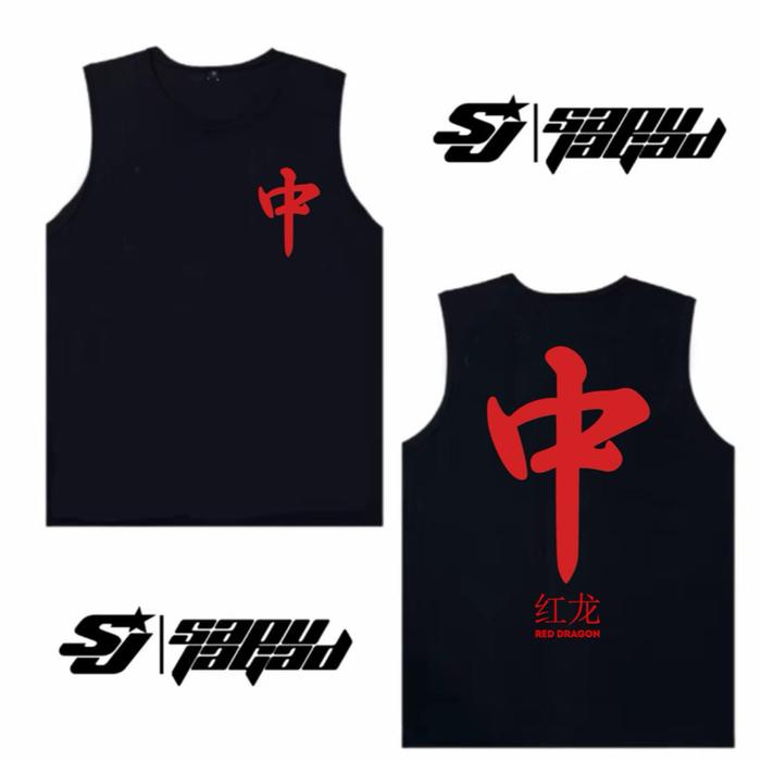 Singlet MAHJONG RED DRAGON Free Stiker