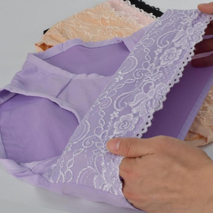 Cotton High Waist Panties Briefs Women Floral Crochet Underwear Woman Intimate Lingerie Underpants P