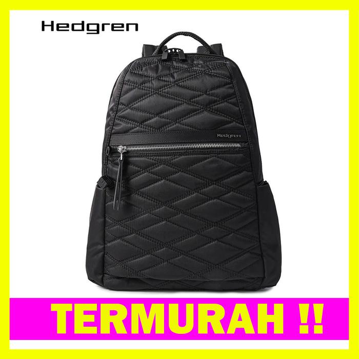 Tas Hedgren Vogue XXL Backpack14In + RFID Tas Quilt Full Hitam PRELOVED TERMURAH!!