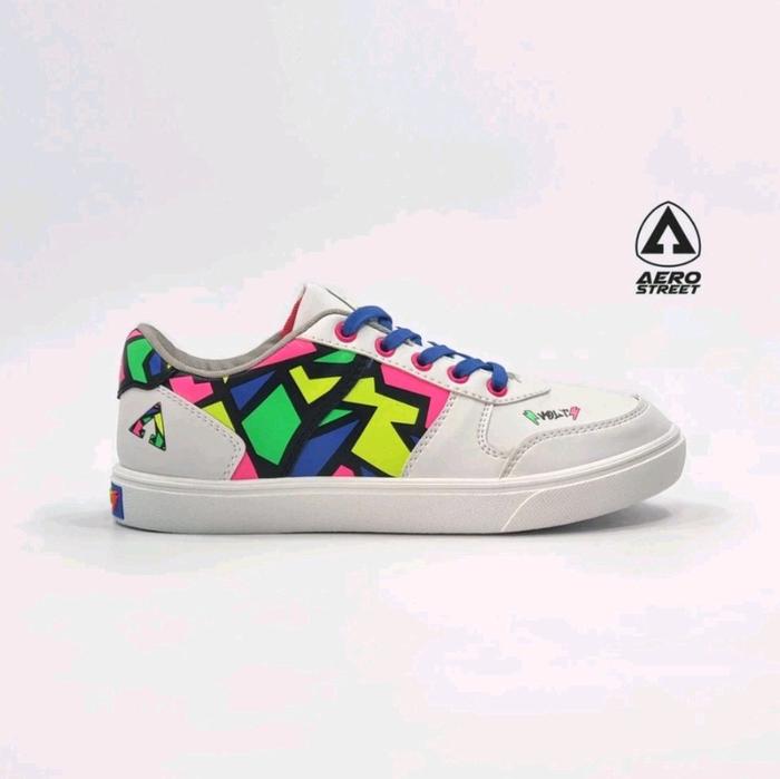Aerostreet Volt Putih Neon - Sneakers Casual Pria (Size 38)