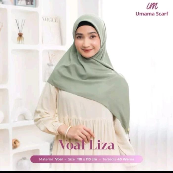 Umama Scarf Paket 10 pcs Voal Liza Hijab Voal 110 x 110 cm Tersedia 40 Warna Fashion Muslimah Materi