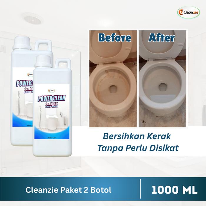 Cleanzie Official | Paket 2 Cleanzie Power Clean 1 Liter | Pembersih Kerak Kamar Mandi
