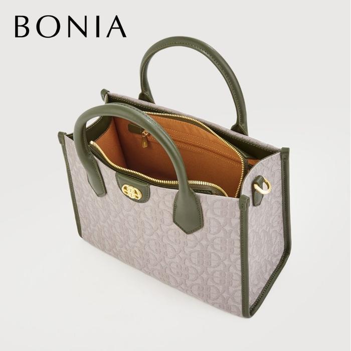 BONIA - NUCCIA MONOGRAM TOTE BAG DARK GREEN