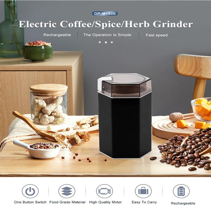Penggiling Kopi Listrik Mini Pembuat Kafe Otomatis Portabel Mesin
