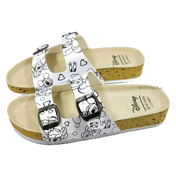 Sandal puyuh disney nevada selop ban dua Coklat Karet Shoes