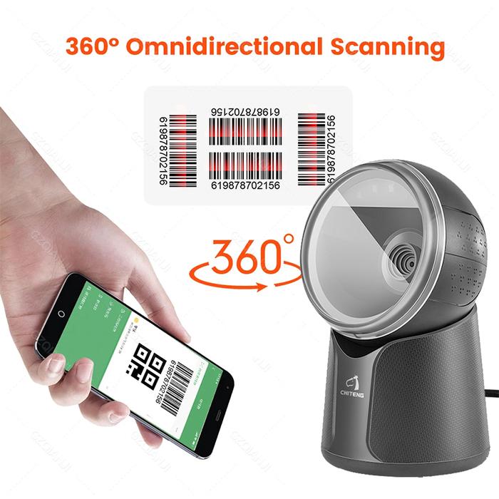 Scanner Barcode 2D Omni Barcode Scanner Autoscan Dekstop QR Code/PDF417/Efaktur