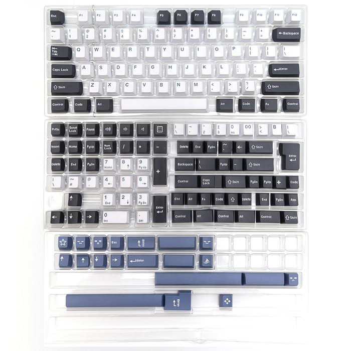 KBDiy GMK Arctic Clone Keycap Cherry Profile PBT Keycaps Blue Black