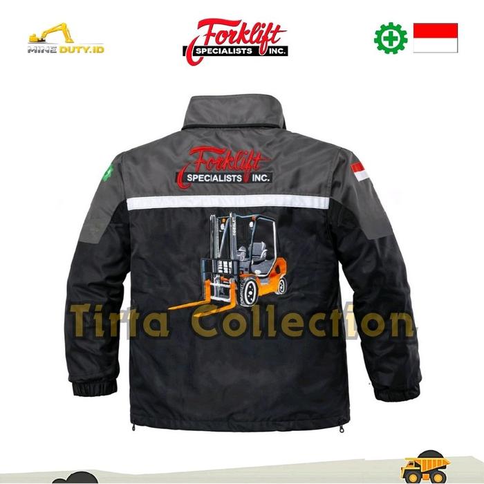 JAKET PARASUT FORKLIFT - BORDIR ALAT BERAT