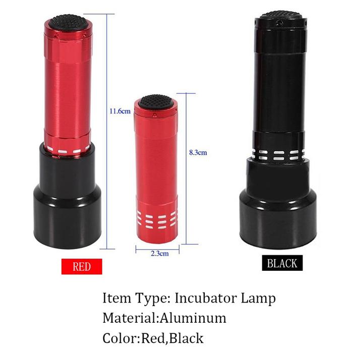 Lampu Senter Teropong Telur Inkubator Tester Mini Telur Pakai Baterai untuk Telor Ayam Burung Kacer 