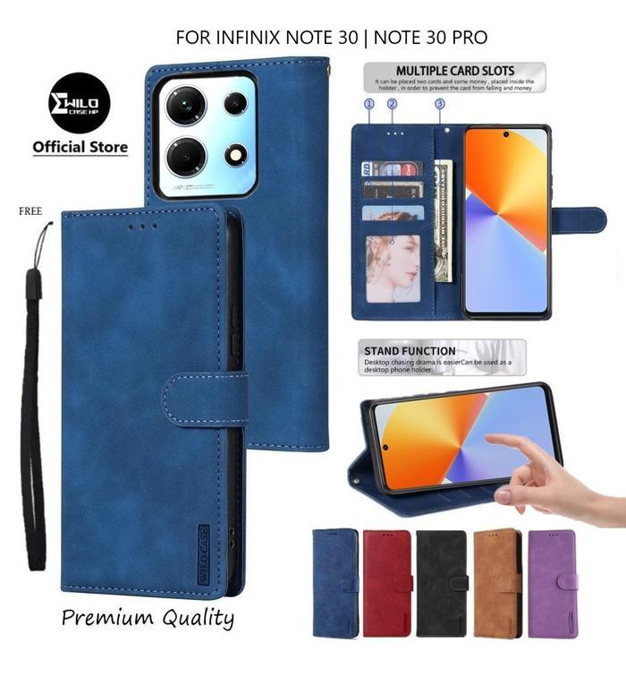 Wilocase For Infinix Note 30 | Infinix Note 30 Pro Premium Leather Case Flip Wallet Shockproof Phone