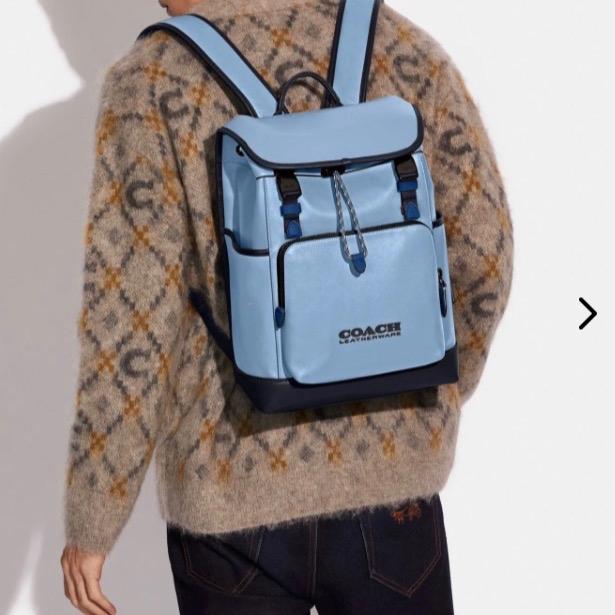 Ransel Coach Preloved Original League Flap Backpack In Colorblock