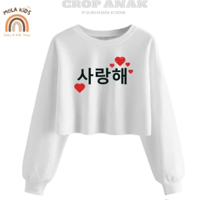 molakids Crewneck BD Baju Atasan Untuk Anak perempuan crewneck / switer /sweater crop top anak perem