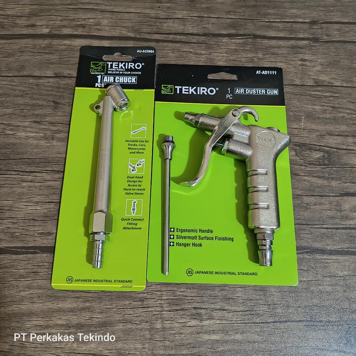 Paket lengkap / Tekiro Alat Pompa / Kepala Isi Angin 6" - Air Chuck 6 Inch + Air Duster Gun Tekiro A