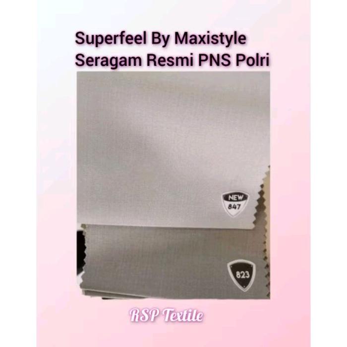 Kain Superfeel By Maxistyle Bahan Seragam Dinas Resmi PNS Polisi POLRI Harga Per 10 CM