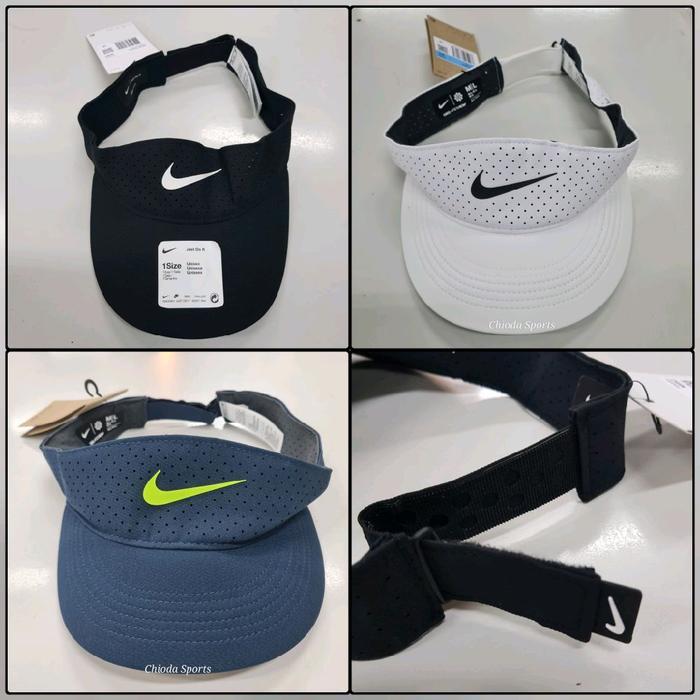 Topi running tenis Nike Visor original cap sports olahraga badminton tennis lari run dryfit dry fit