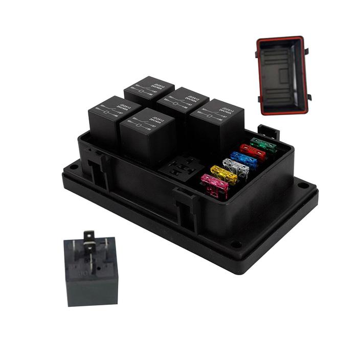 Car Relay Fuse Waterproof Fuse Cover Auto Fuse Relay Box Block Kit