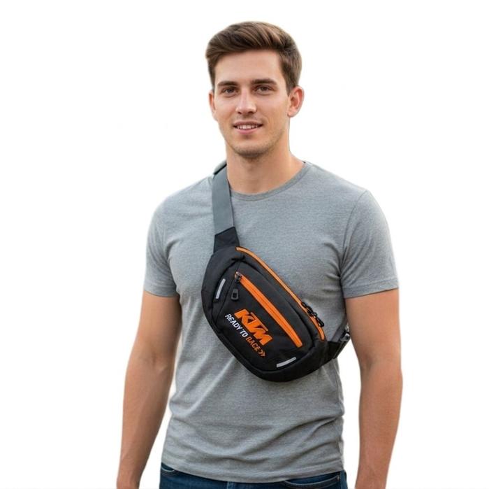 tas Waistbag pria selempang bahu ktm racing sling bag trail adventure Trabas Grastrack Harian