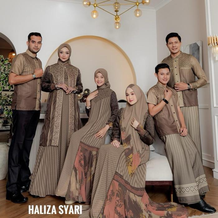 ALESYA FAMILY PREMIUM RAYA SET HALIZA SYARI Beningwidayati Gamis Ceruty Halus & Koko Ayah Mukena Wan