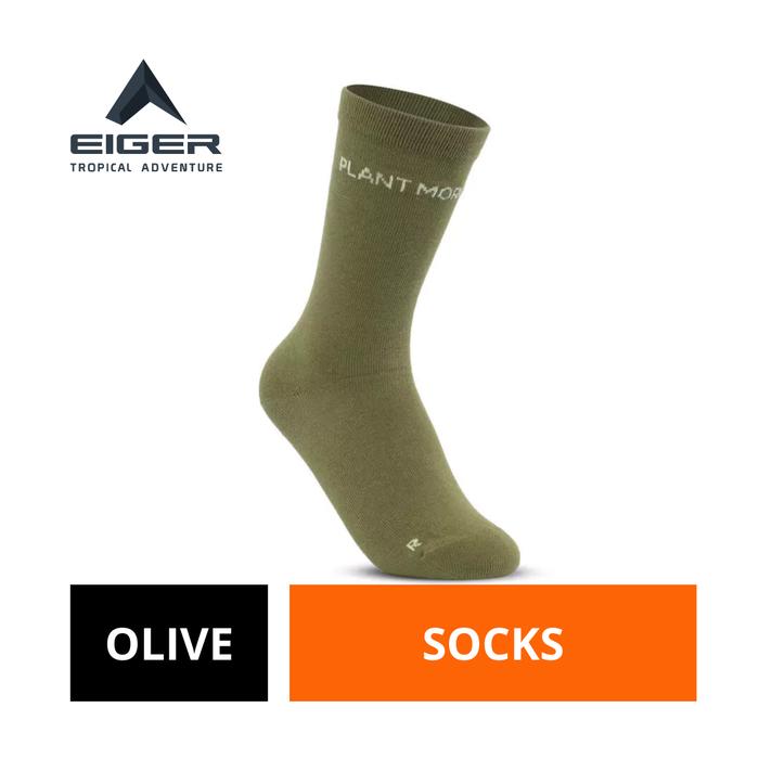 [BISA COD] Kaos Kaki Wanita Eiger Original Hitam Panjang Katun Women Alder Mid Cut Socks