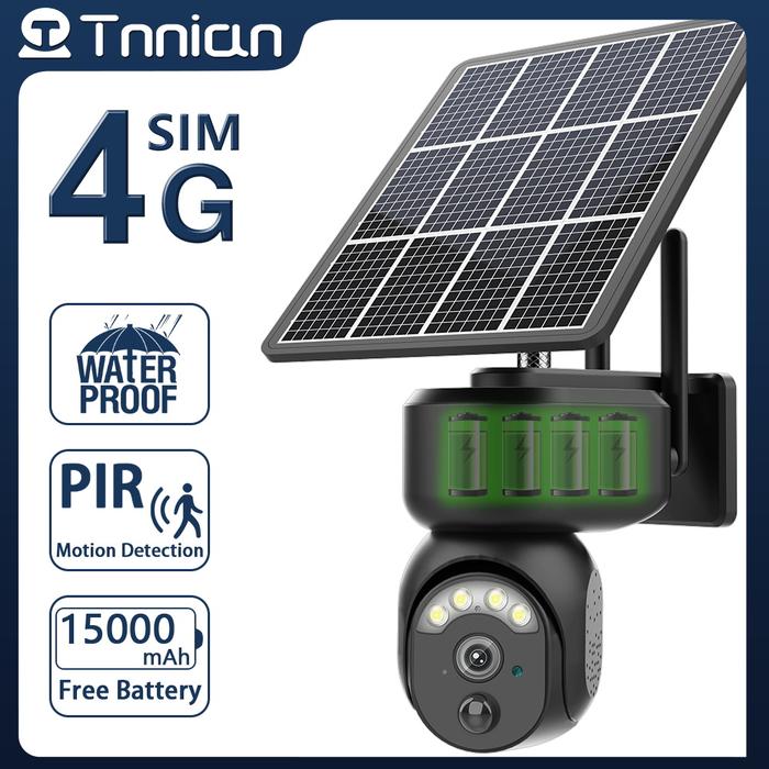 4MP Solar Power 4G SIM Card Camera With Battery CCTV Outdoor Security