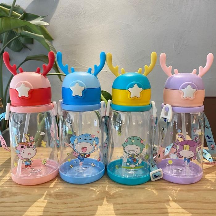 BOTOL MINUM BENTUK TANDUK RUSA/ BOTOL MINUM RUSA 600ML DENGAN TALI