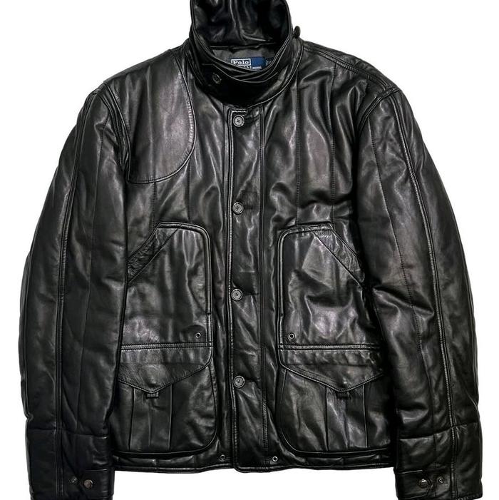 Jaket kulit biker Ralph lauren leather jacket touring  no Vetements Rick Owens Yohji Yamamoto Maison