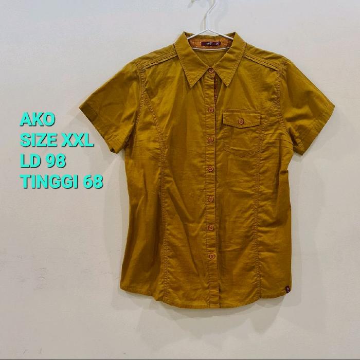 319. (Preloved) AKO Kemeja Atasan Blouse Wanita Authentic