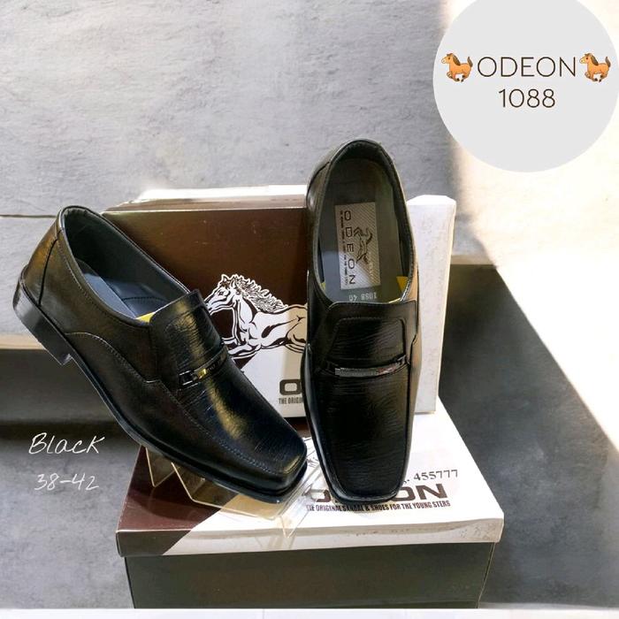 ODEON Sepatu Pria Model 1088 Hitam Ukuran 38-42 Bahan Aman Nyaman Cocok untuk Berbagai Kebutuhan And