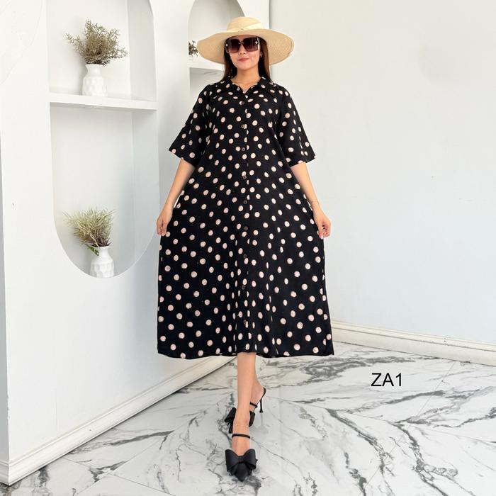 Daster Zea Ld 110cm By Vitela Batik Busui Kancing Rayon Tebal Handmade