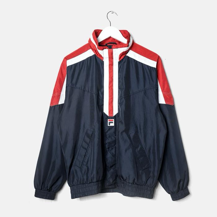 Fila Italia Color Block Windbreaker Vintage Jacket