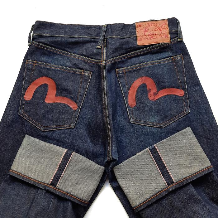 EVISU Selvedge Denim Indigo Regular Straight Size 30 Celana Jeans Selvage