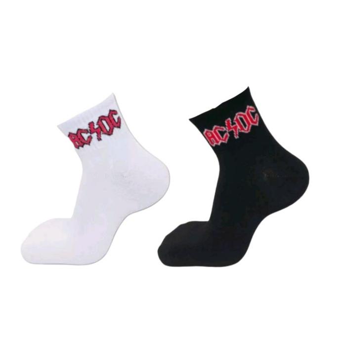 kaos kaki motif / kaos kaki band / kaos kaki oldschool / kaos kaki acdc / acdc pendek