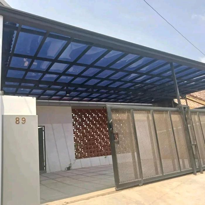 Kanopi Minimalis Atap Solarflat Rangka Hollow galvanis