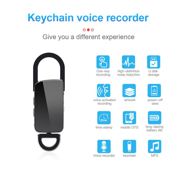 Digital Voice Recorder Mini Voice ated Dictaphone HD Noise