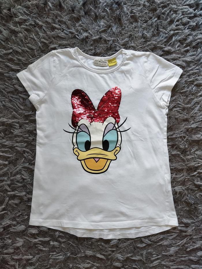 Kaos basic anak perempuan daisy character sequin