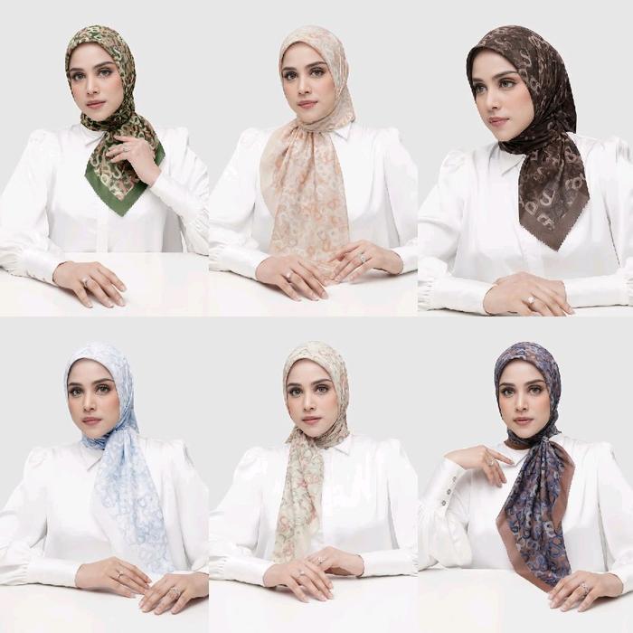 Buttonscarves [NEW COLOR] SAMLA MULTICOLOR SQUARE | HIJAB VOAL SEGIEMPAT | JILBAB POLOS SEGI EMPAT L