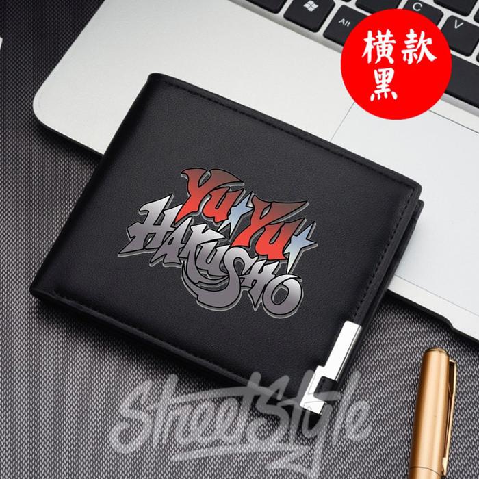 Dompet Lipat YU YU HAKUSHO NINJA KAMUI Dompet Kulit Letter Wallet SERIAL ANIME Hitam Kartu Uang