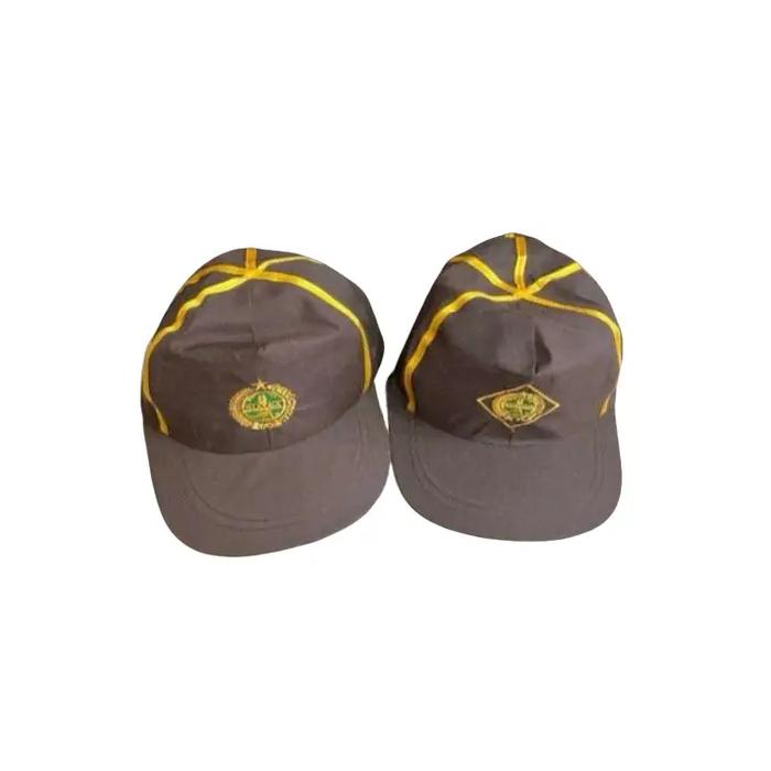 Topi Pramuka Siaga/Penggalang Seragam SD dengan Bordir Belakang dan Sintong/Pet Bangau/Pet Besar - S