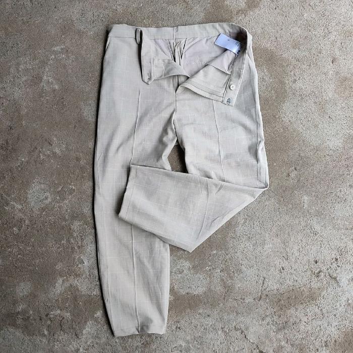 Celana Uniqlo Anklepants Tartan Pria