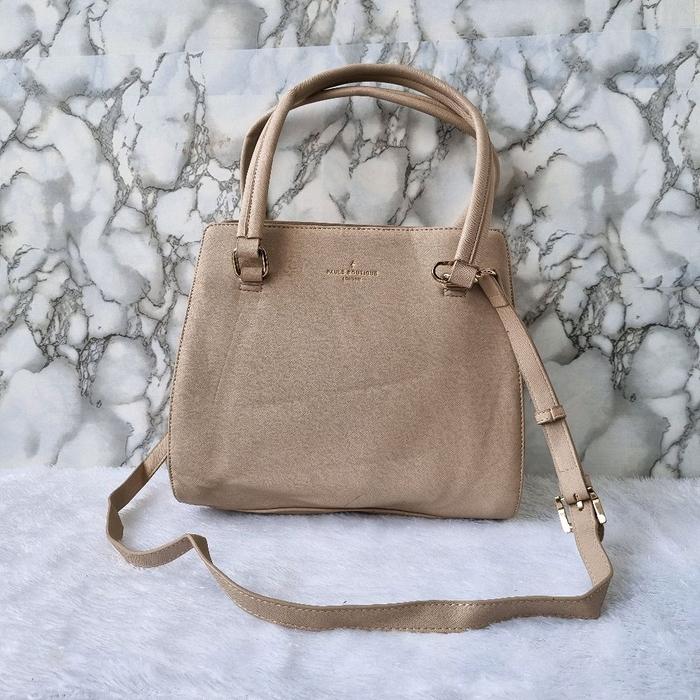 TAS SLING PESTA KULIT WANITA PAULE BOUTIQUE LONDON SECOND BRAND CREAM / TAS TENTENG WANITA PAUL SECO
