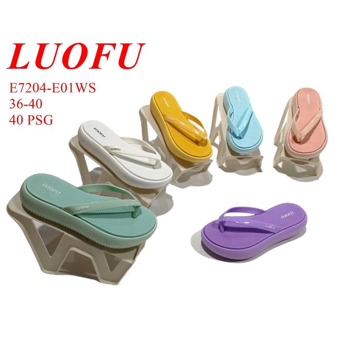 LUOFU E7204-E01WS Sandal Jepit Jelly Karet Eva Wanita